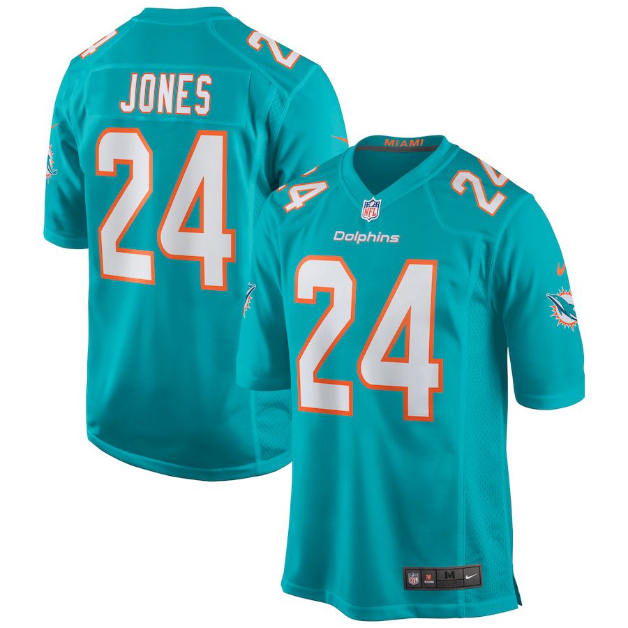 Men Miami Dolphins 24 Byron Jones Nike Green Game NFL Jersey